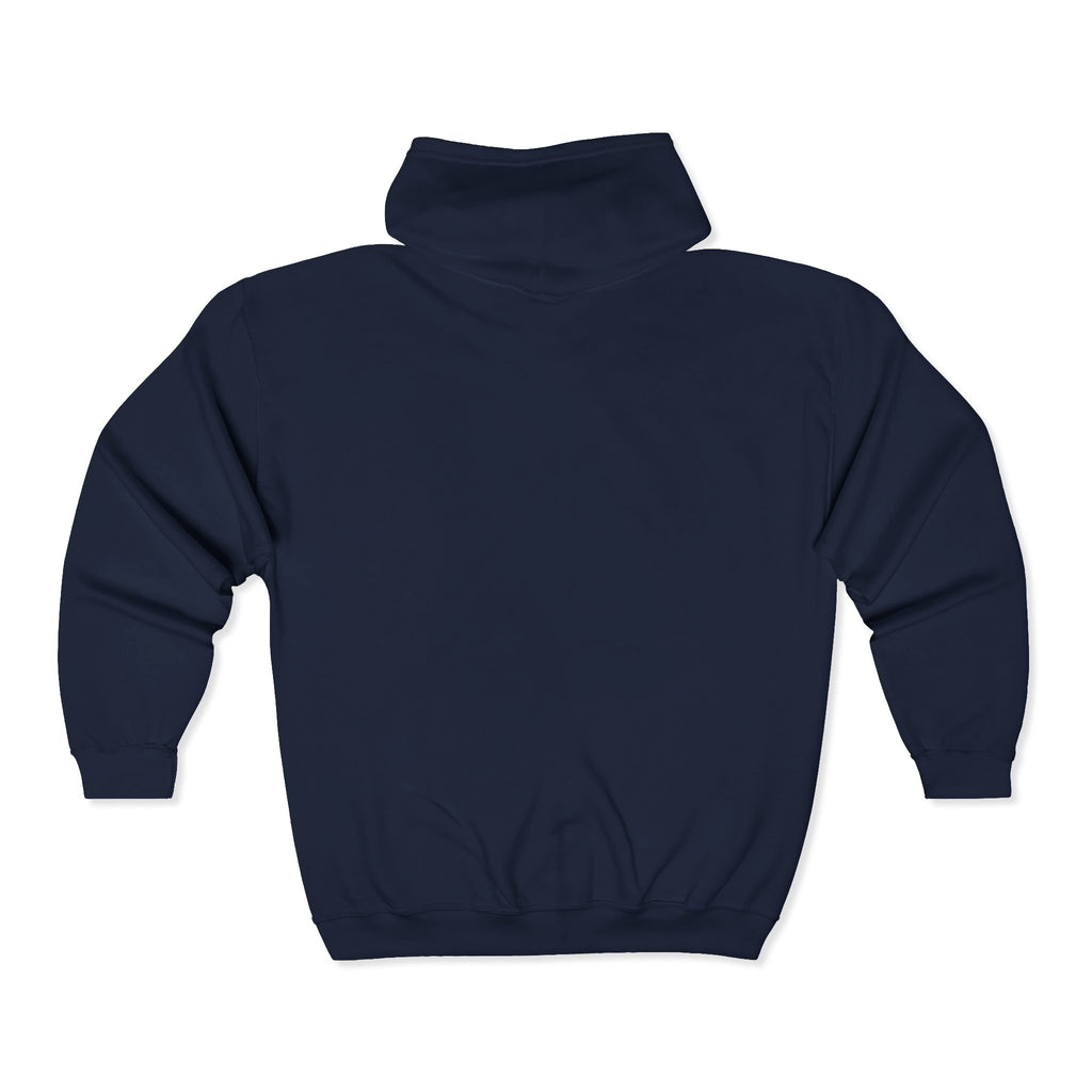 Black Zip Hoodie — 'REALJOY' Grunge Logo Metalcore Zip-Up