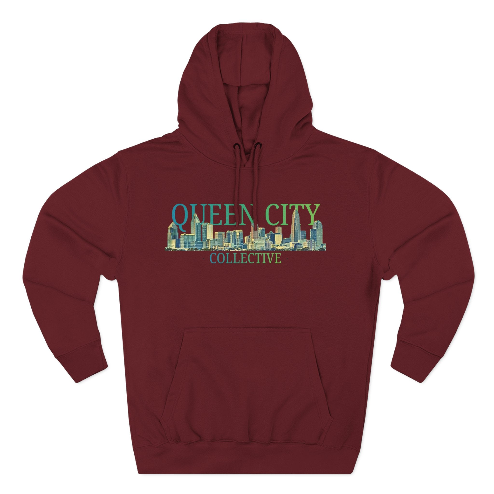 Queen City Collective Hoodie — Skyline Graphic Fleece Pullover