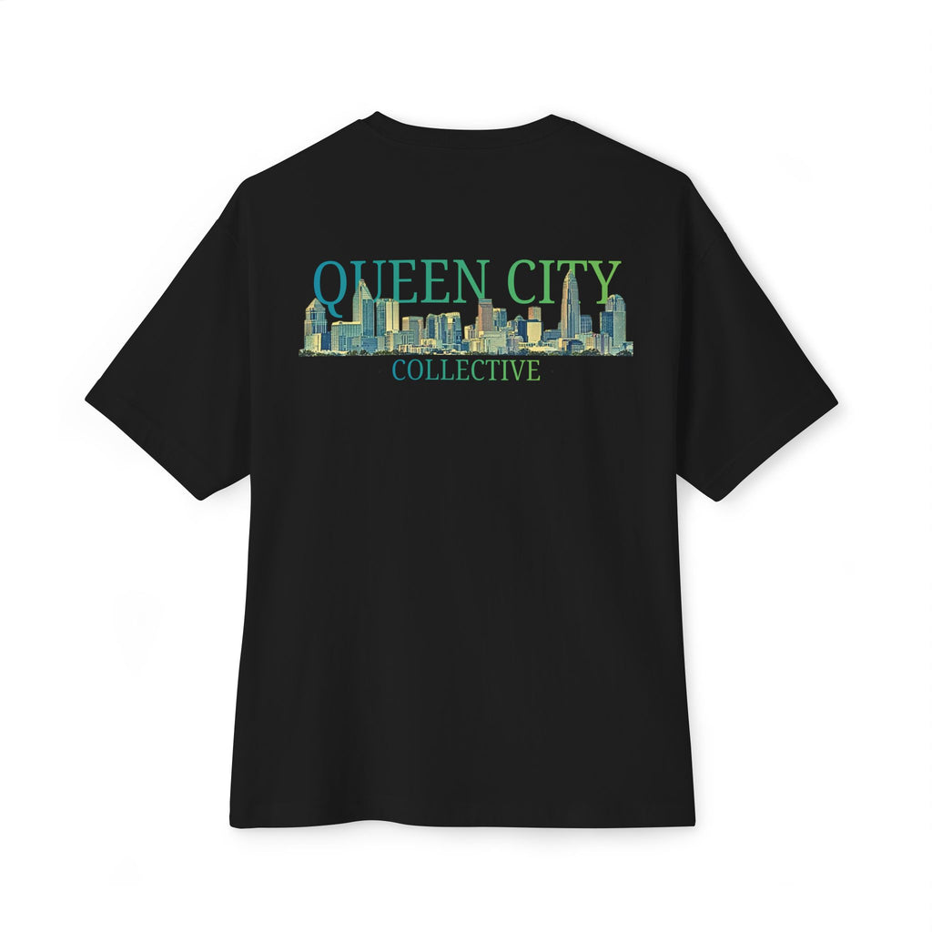 Queen City Collective Skyline Tee — Crown Chest Logo & Back Graphic