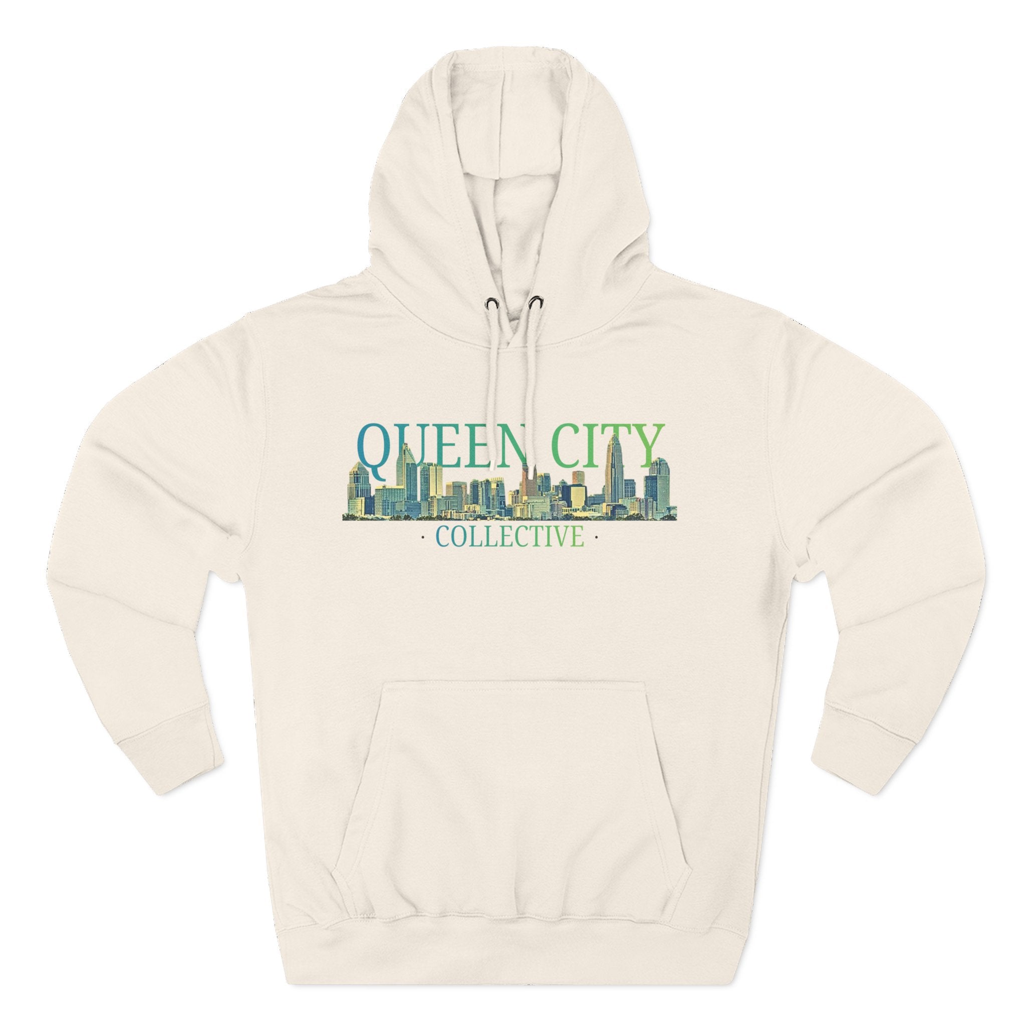 Queen City Collective Hoodie — Skyline Graphic Fleece Pullover