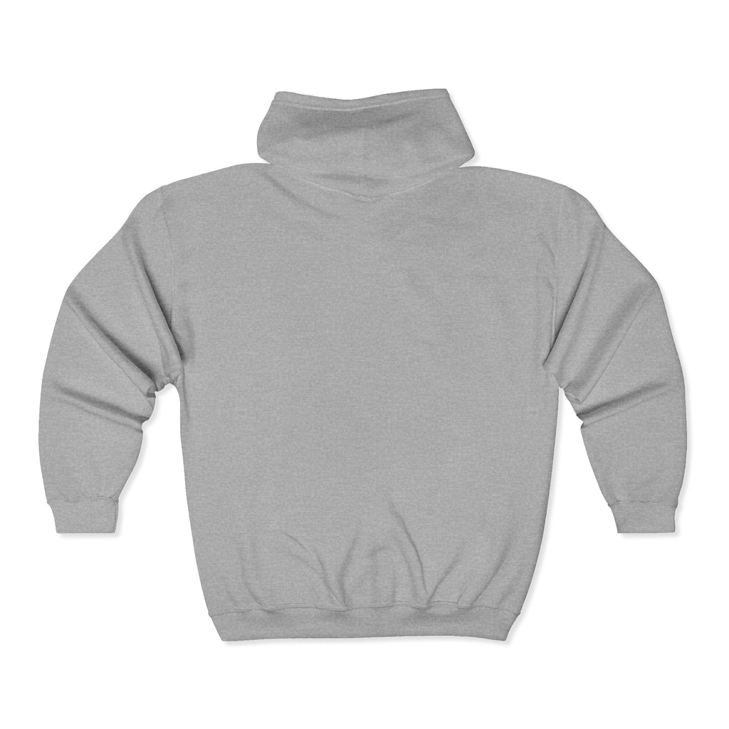 Black Zip Hoodie — 'REALJOY' Grunge Logo Metalcore Zip-Up