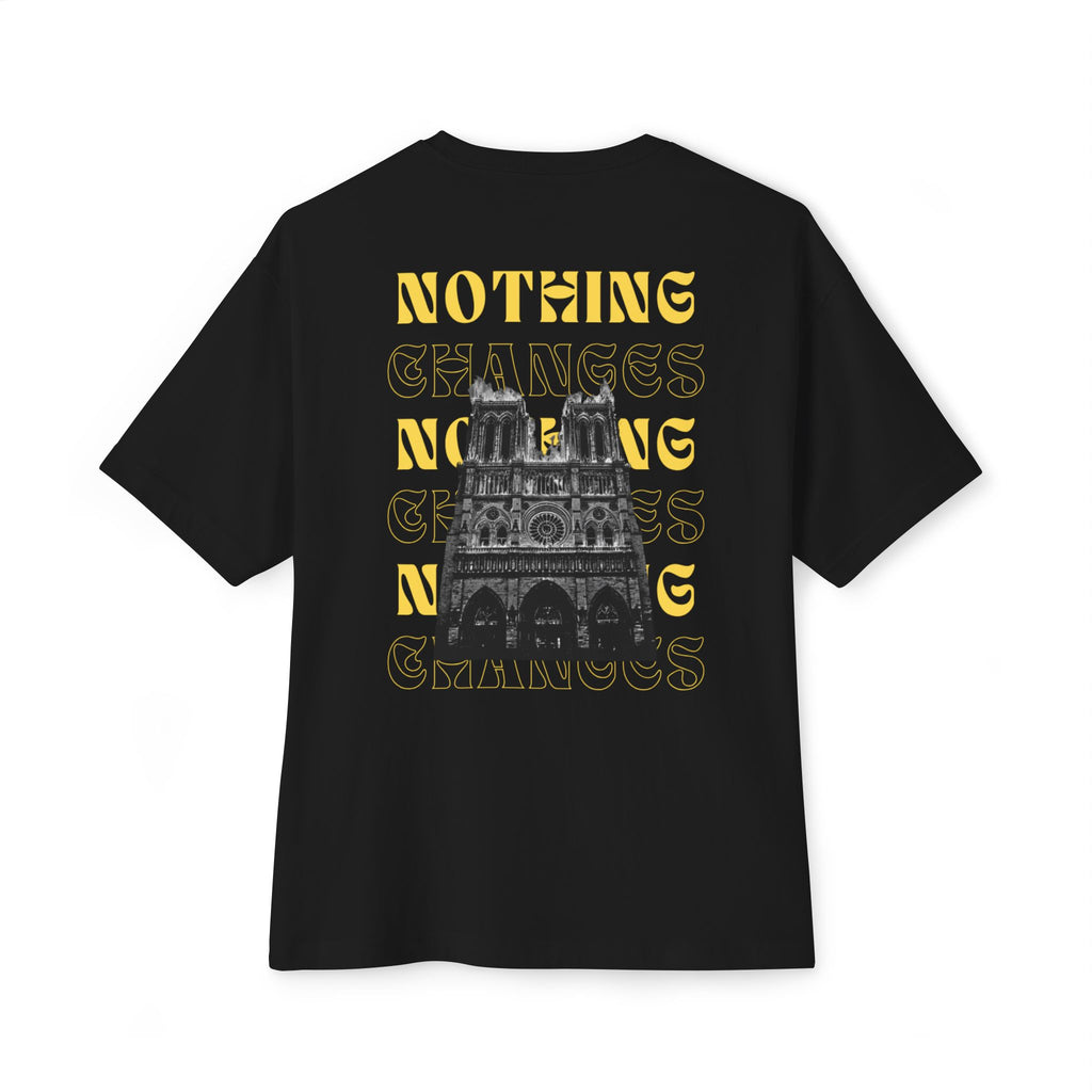 Nothing Changes Tee — Gothic Cathedral Graphic Boxy T‑Shirt