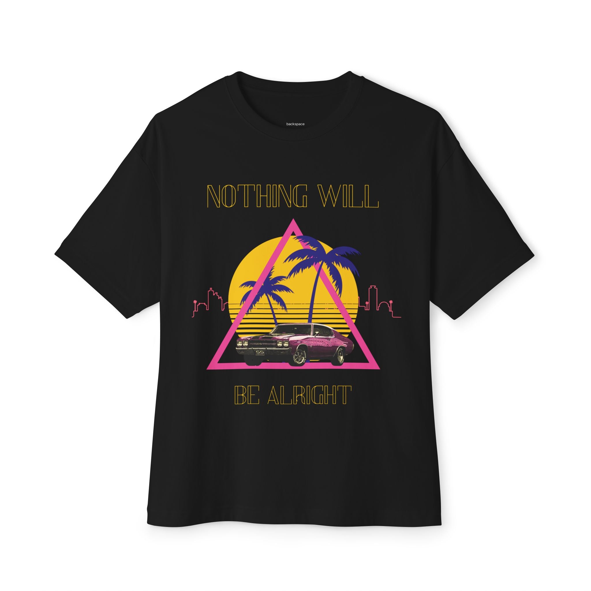 Vintage Surf Station Tee — Retro Palm Tree & Wagon Sunset T-Shirt