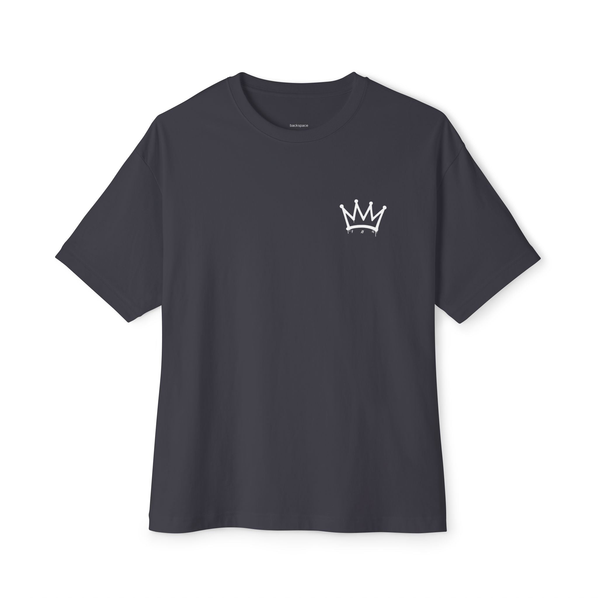 Queen City Collective Skyline Tee — Crown Chest Logo & Back Graphic