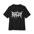 REALJOY Graphic Tee — Distressed Metal Band Logo Boxy Shirt
