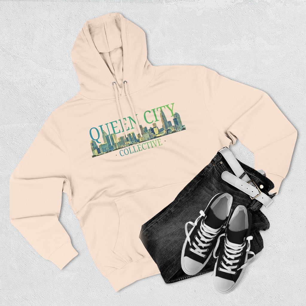 Queen City Collective Hoodie — Skyline Graphic Fleece Pullover
