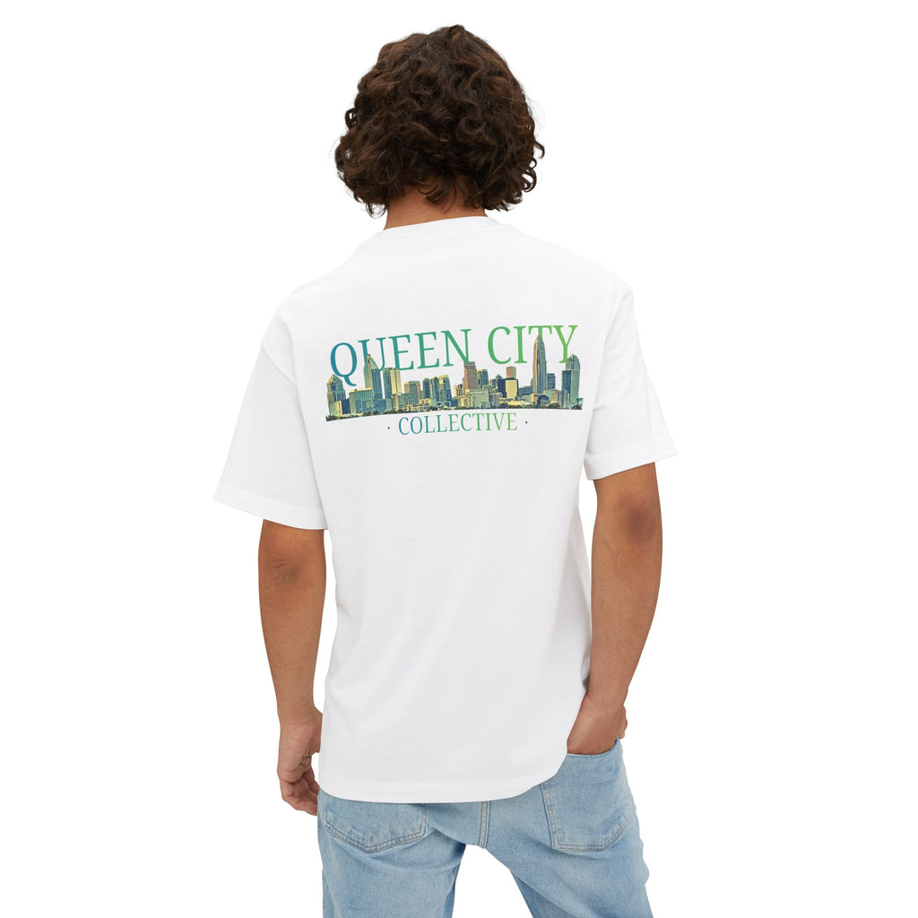 Queen City Collective Skyline Tee — Crown Chest Logo & Back Graphic