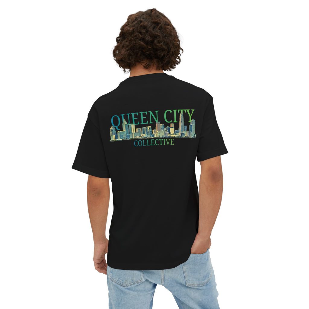 Queen City Collective Skyline Tee — Crown Chest Logo & Back Graphic