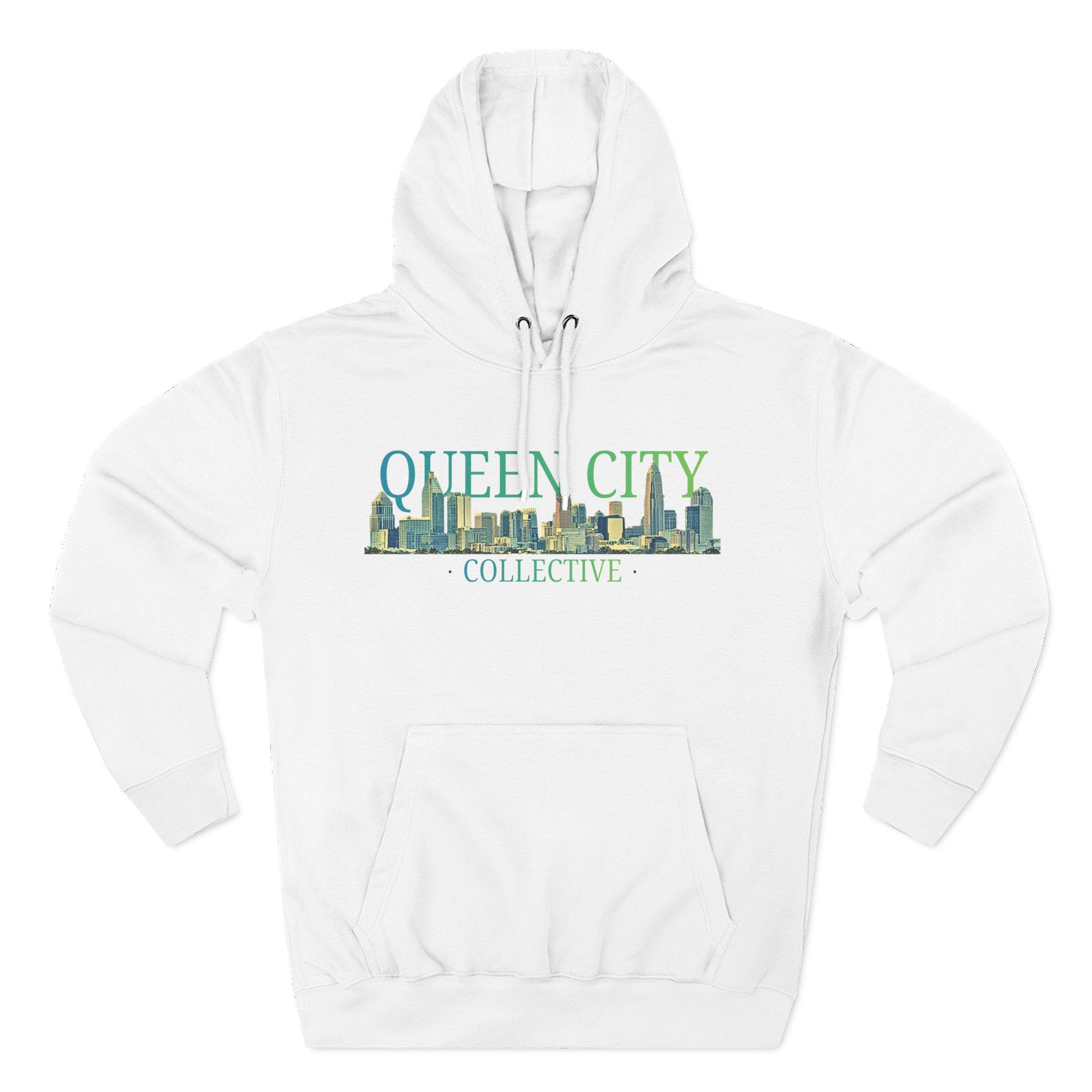 Queen City Collective Hoodie — Skyline Graphic Fleece Pullover