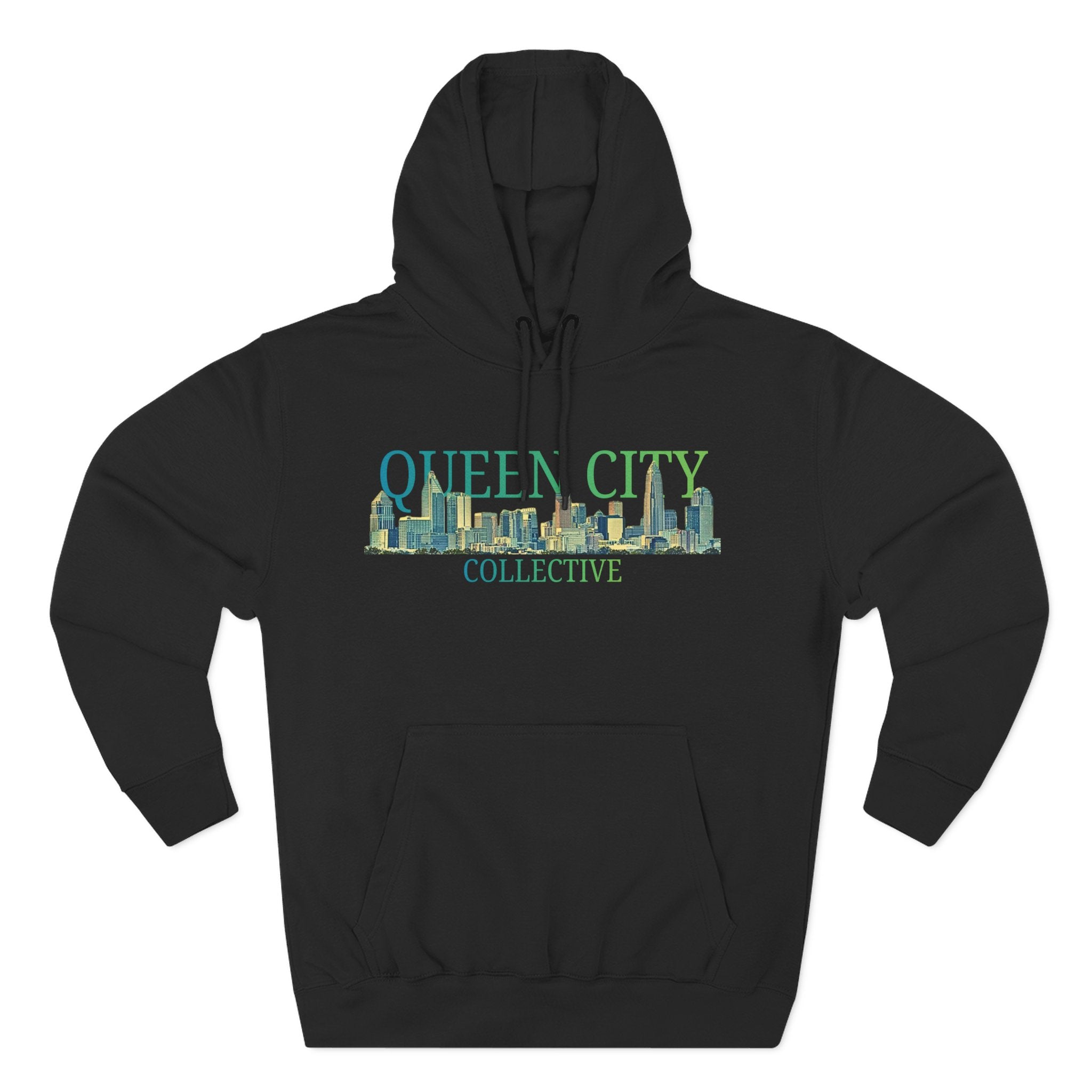 Queen City Collective Hoodie — Skyline Graphic Fleece Pullover