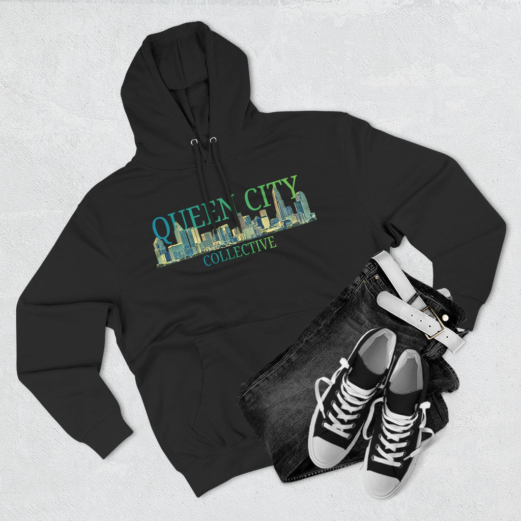 Queen City Collective Hoodie — Skyline Graphic Fleece Pullover
