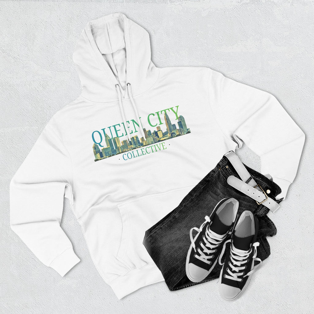 Queen City Collective Hoodie — Skyline Graphic Fleece Pullover