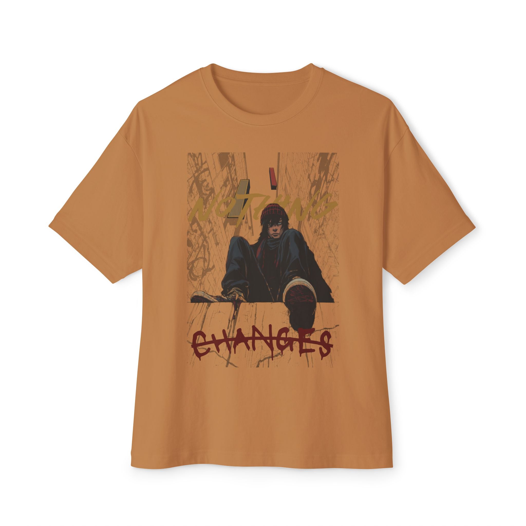 Nothing Changes Graphic Tee — Urban Grunge Oversized T-Shirt