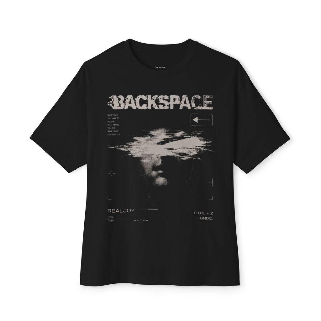 Backspace Graphic Tee — "Not Everything Deserves to Be Carried Forward" Boxy Shirt