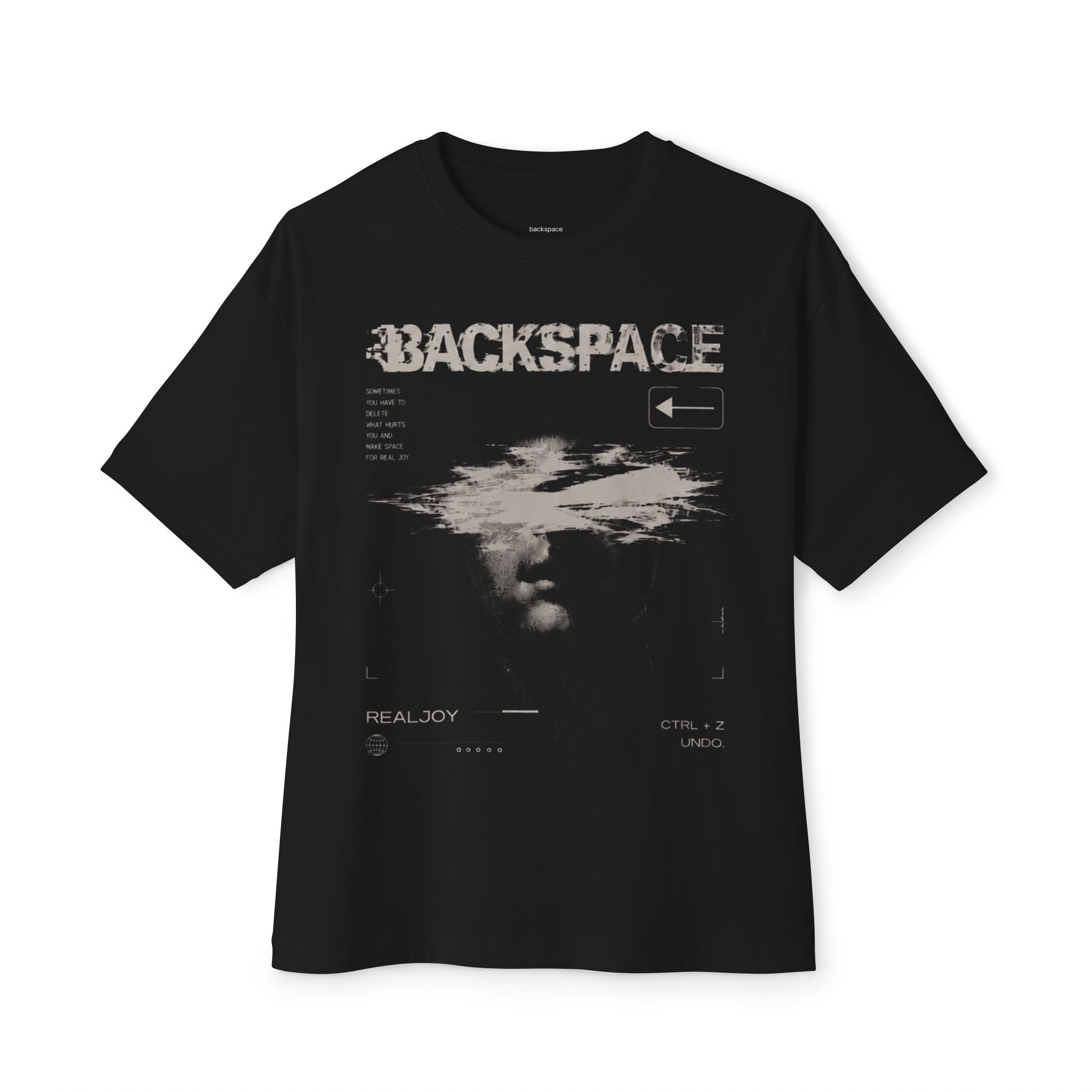 Backspace Graphic Tee — "Not Everything Deserves to Be Carried Forward" Boxy Shirt